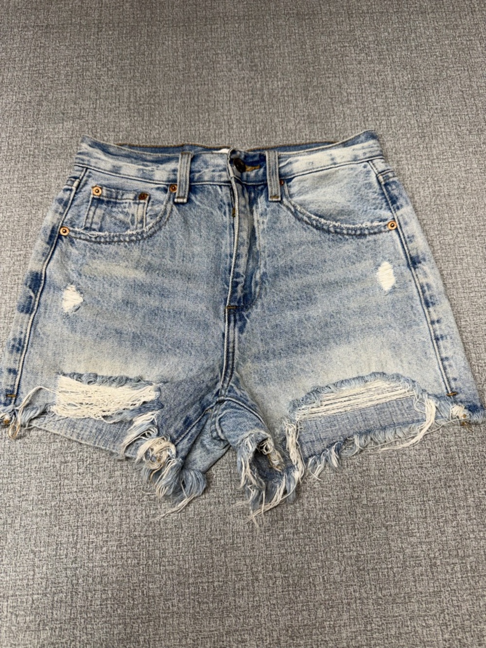 PISTOLA Maeve Super High Rise Cut Off Shorts in Dolores Park